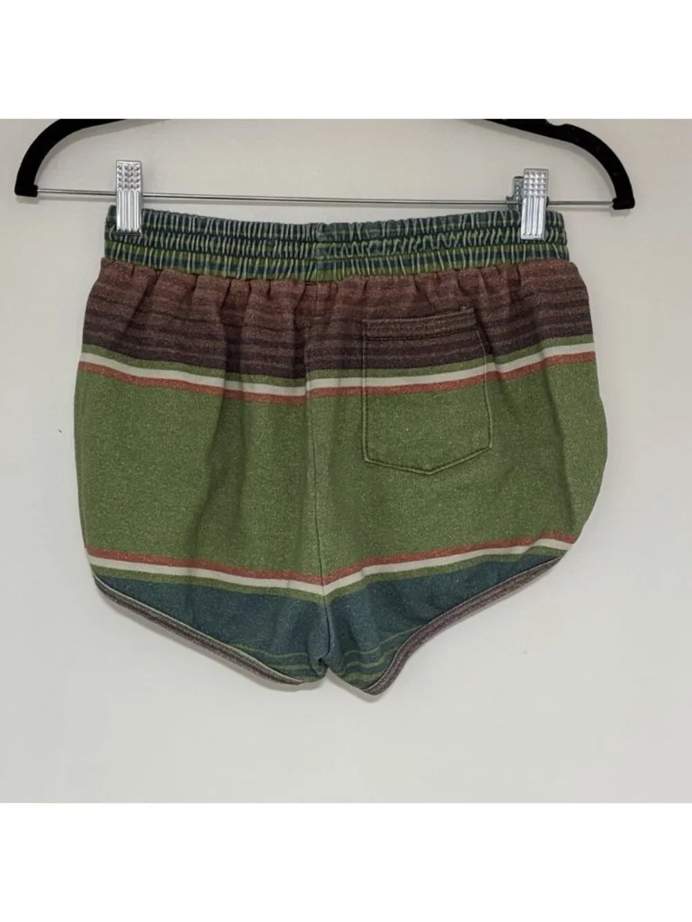 Aviator Nation Green Tulum Rainbow Jogger Shorts Size XS - Picture 4 of 8
